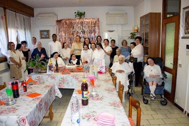 Best wishes Sister Maria Pia on her 100th birthday!